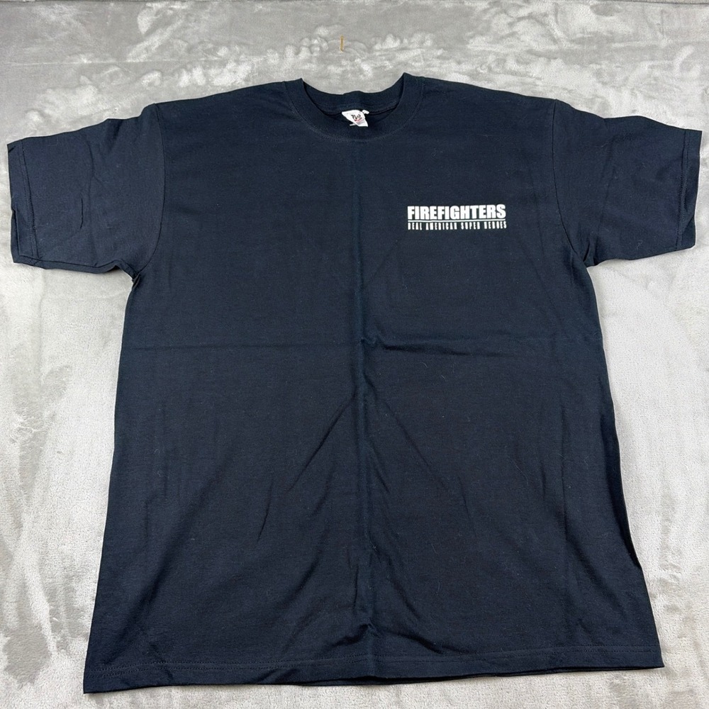 Collectible Anvil Firefighters‎ Graphic T-Shirt Black Mens Large